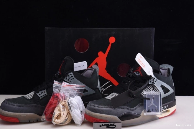 Cheap Husky Bred White CV9388-001 x Jordan Off 4 Retro Air 0805